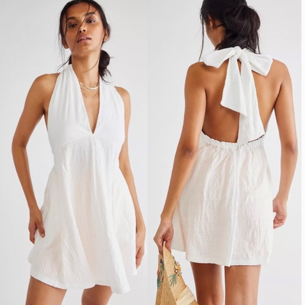 Free People Lucy Mini Dress in White
